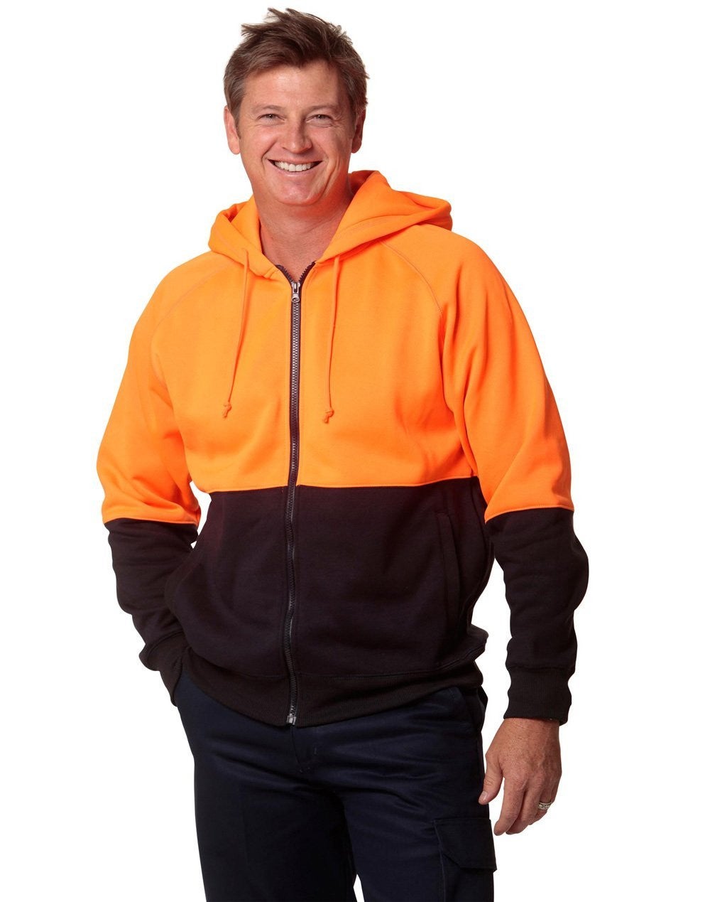 HI-VIS TWO TONE FLEECE HOODIE