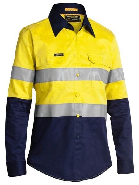 Womens Two Toned Hi Vis Industrial Shirt