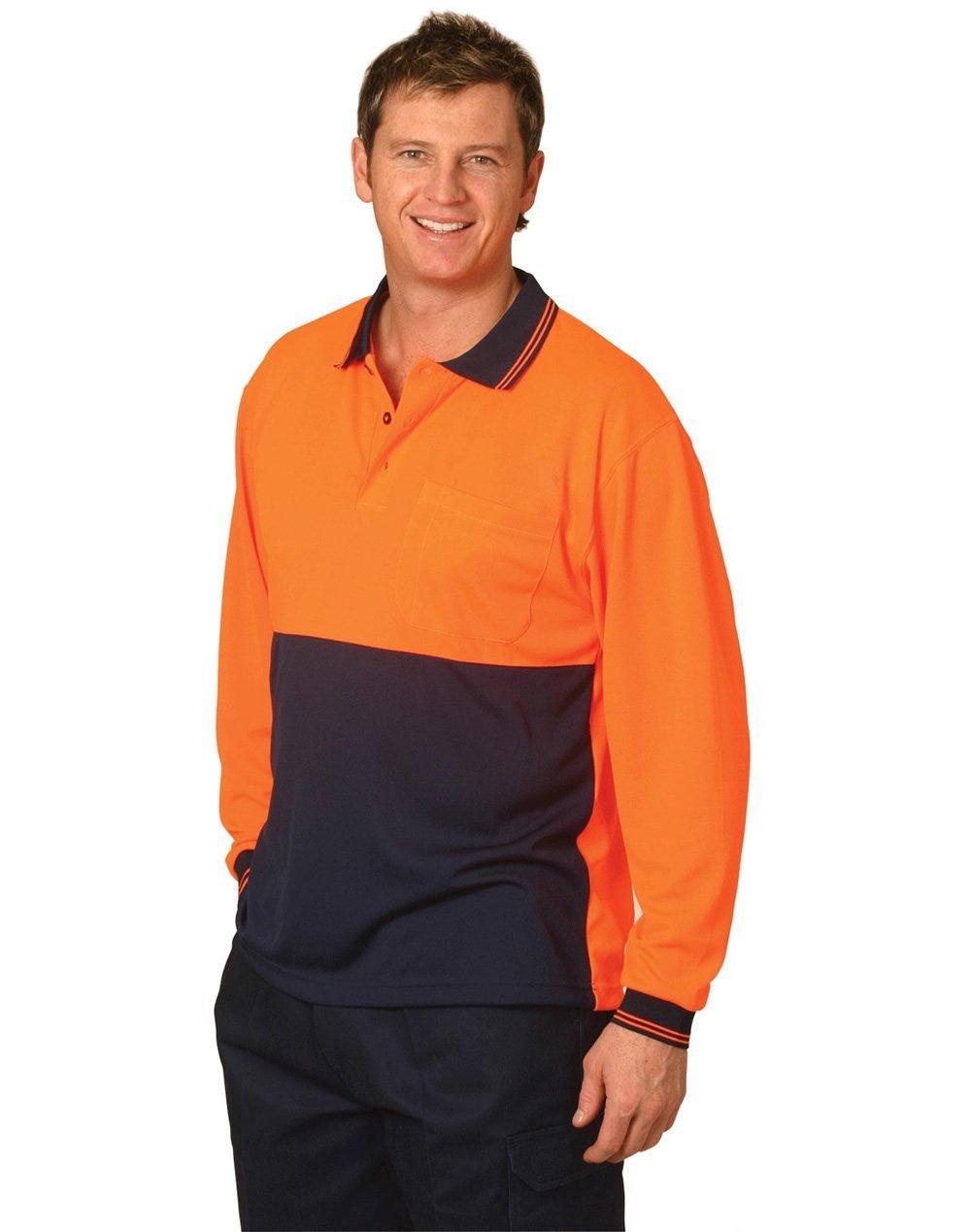 Hi Vis Cool Dry Micromesh L/S Polo