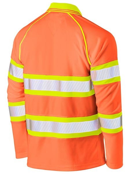 HI VIS TAPE DOUBLE MESH L/S POLO SHIRT