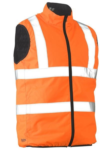 TAPED HI VIS REVERSIBLE PUFFER VEST