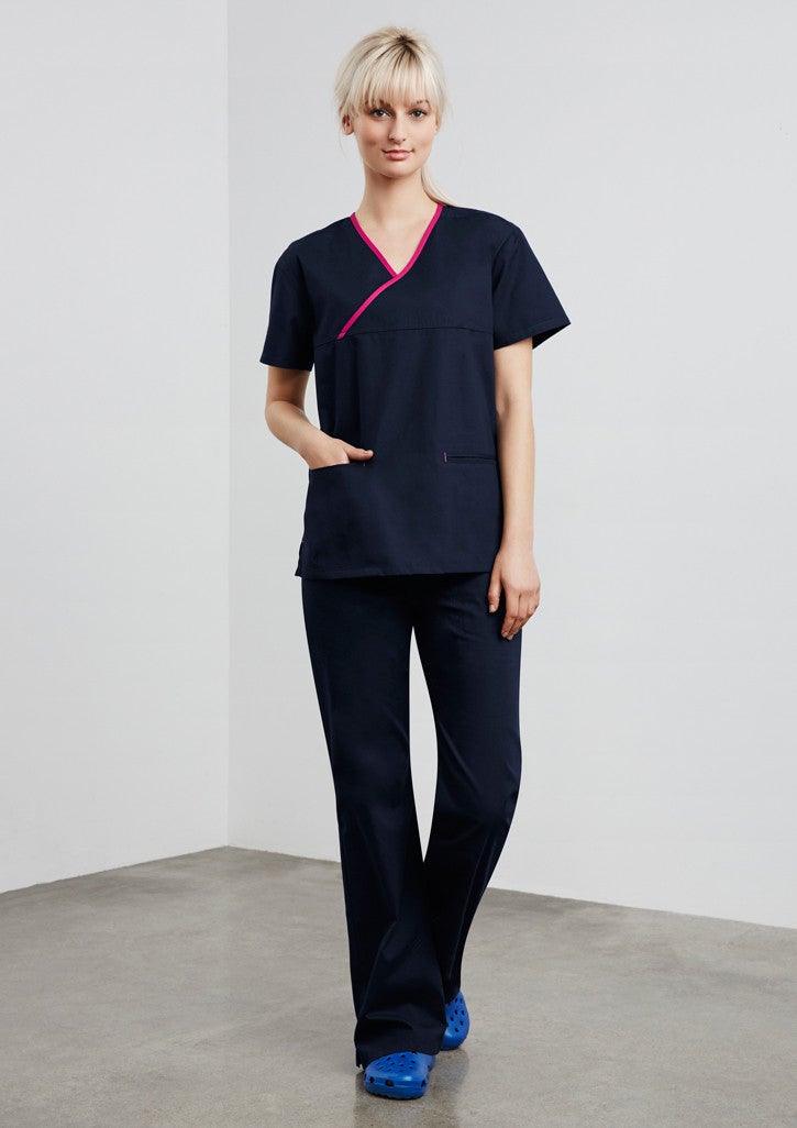 LADIES CROSSOVER SCRUBS TOP