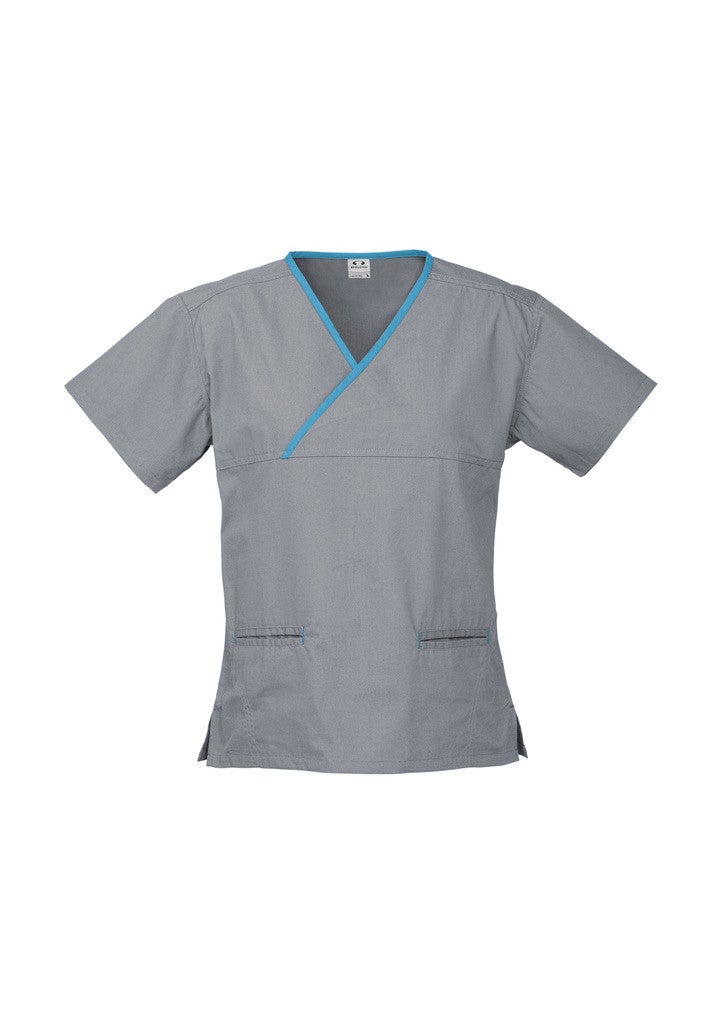 LADIES CROSSOVER SCRUBS TOP