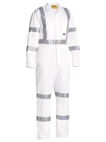 TAPED WHITE DRILL COVERALL