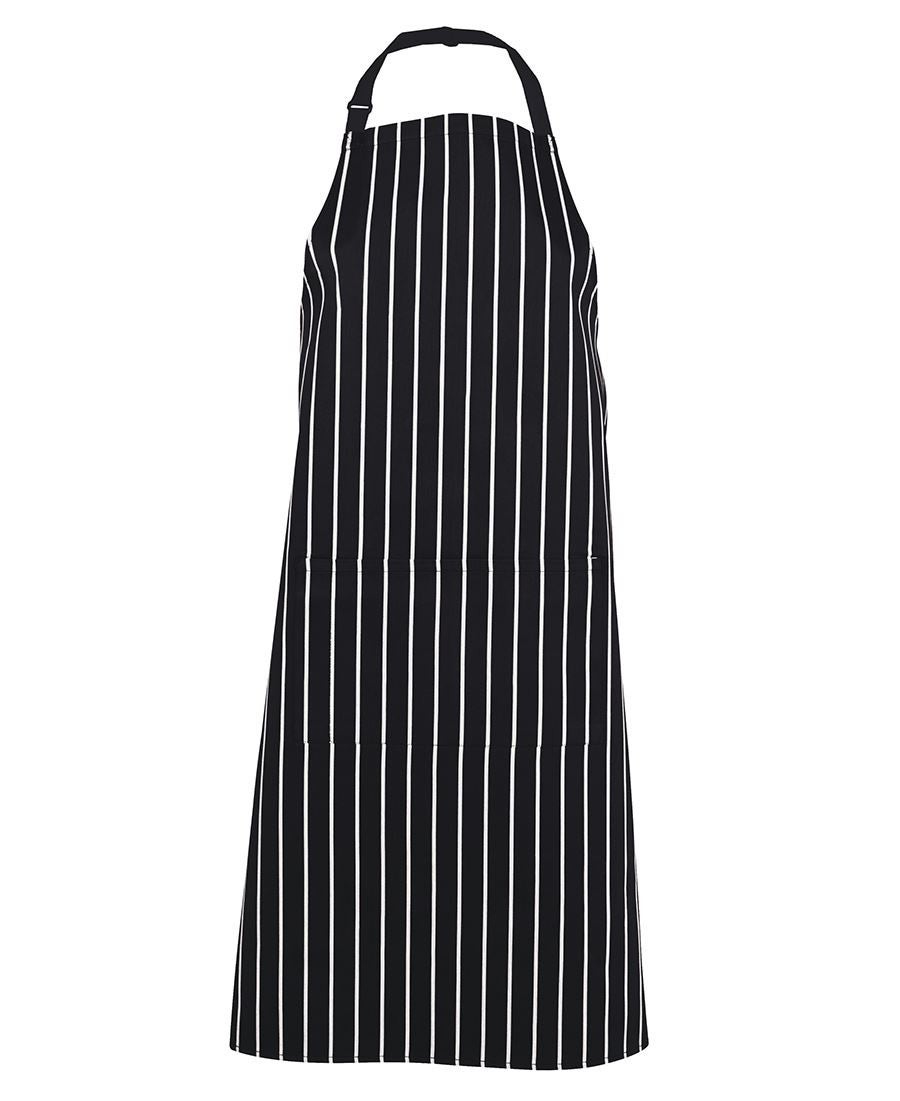 BIB STRIPED APRON WITH POCKET