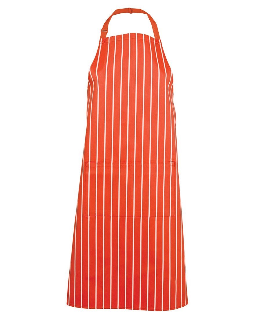 BIB STRIPED APRON WITH POCKET