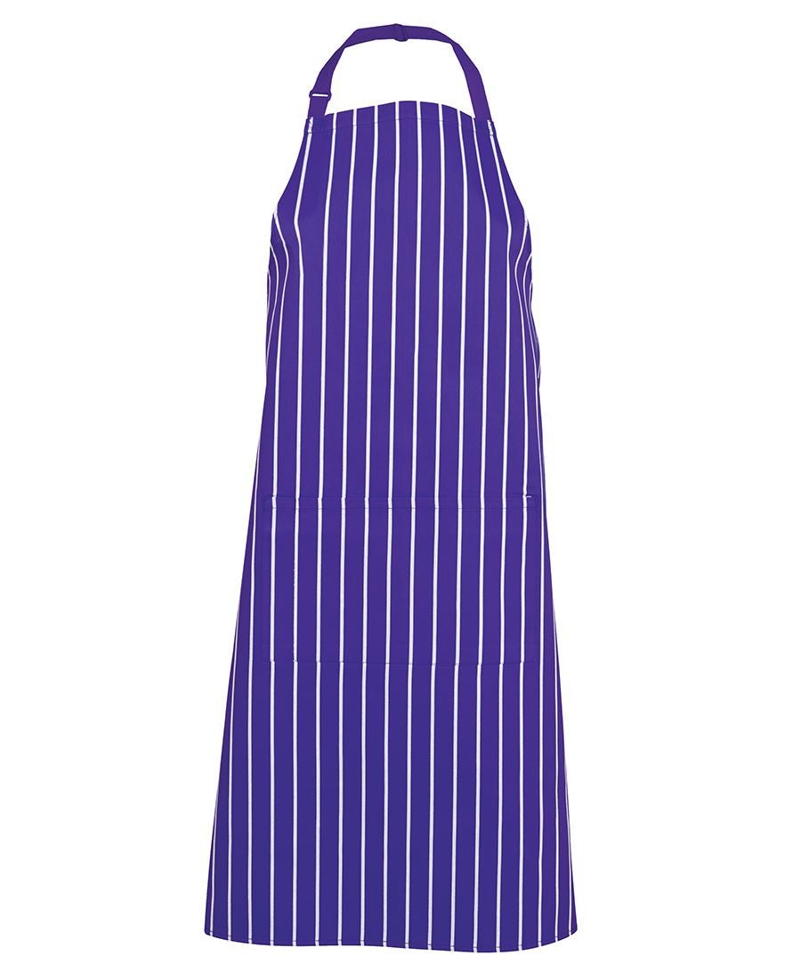 BIB STRIPED APRON WITH POCKET