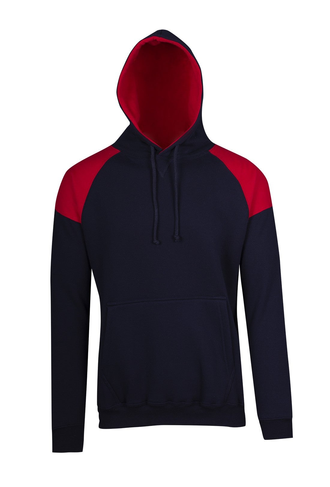 Mens Shoulder Contrast Panel Hoodie