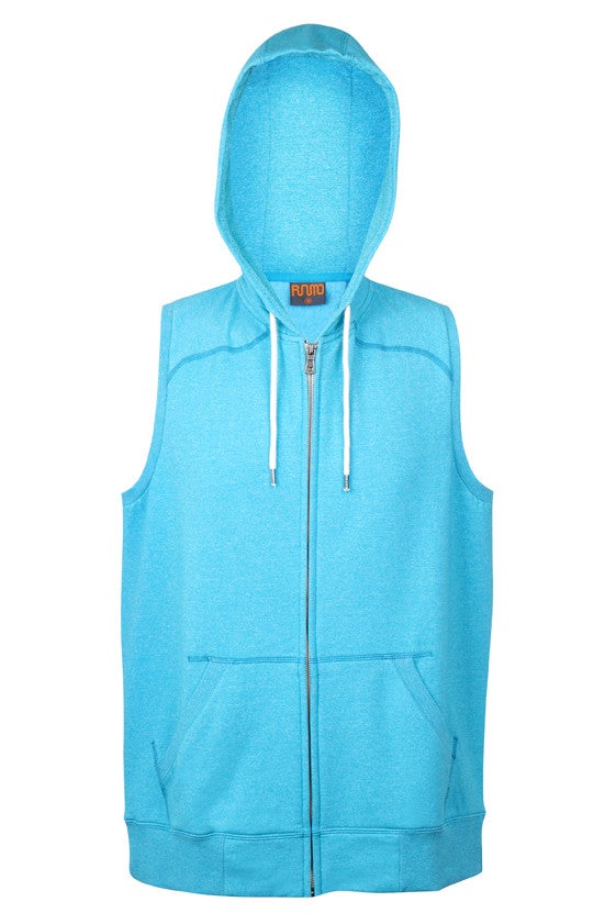 Mens Heather SLEEVELESS ZIP Hoodies - Greatness Range