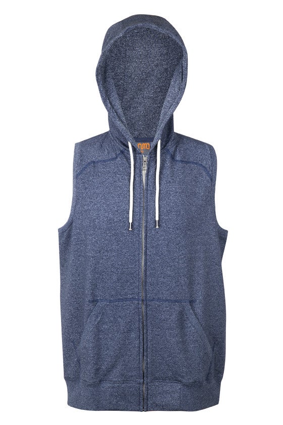 Mens Heather SLEEVELESS ZIP Hoodies - Greatness Range