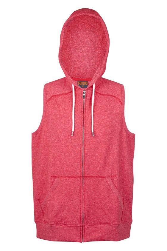 Mens Heather SLEEVELESS ZIP Hoodies - Greatness Range