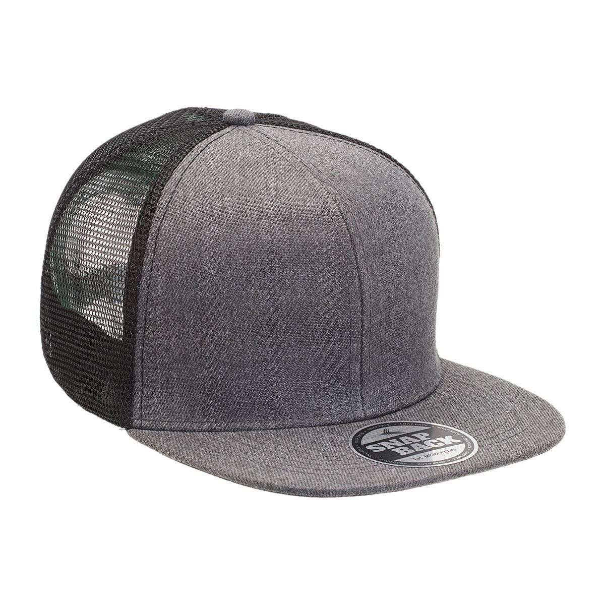 Heathered Flat Peak Trucker Cap