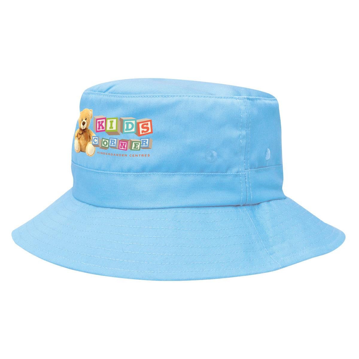 Kids Twill Bucket Hat With Toggle