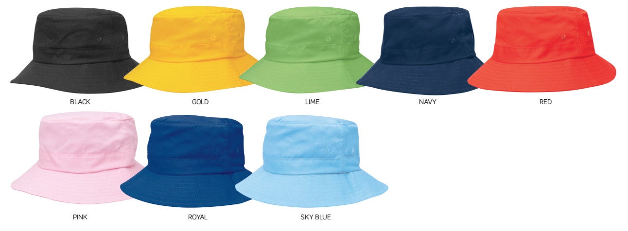 Kids Twill Bucket Hat With Toggle