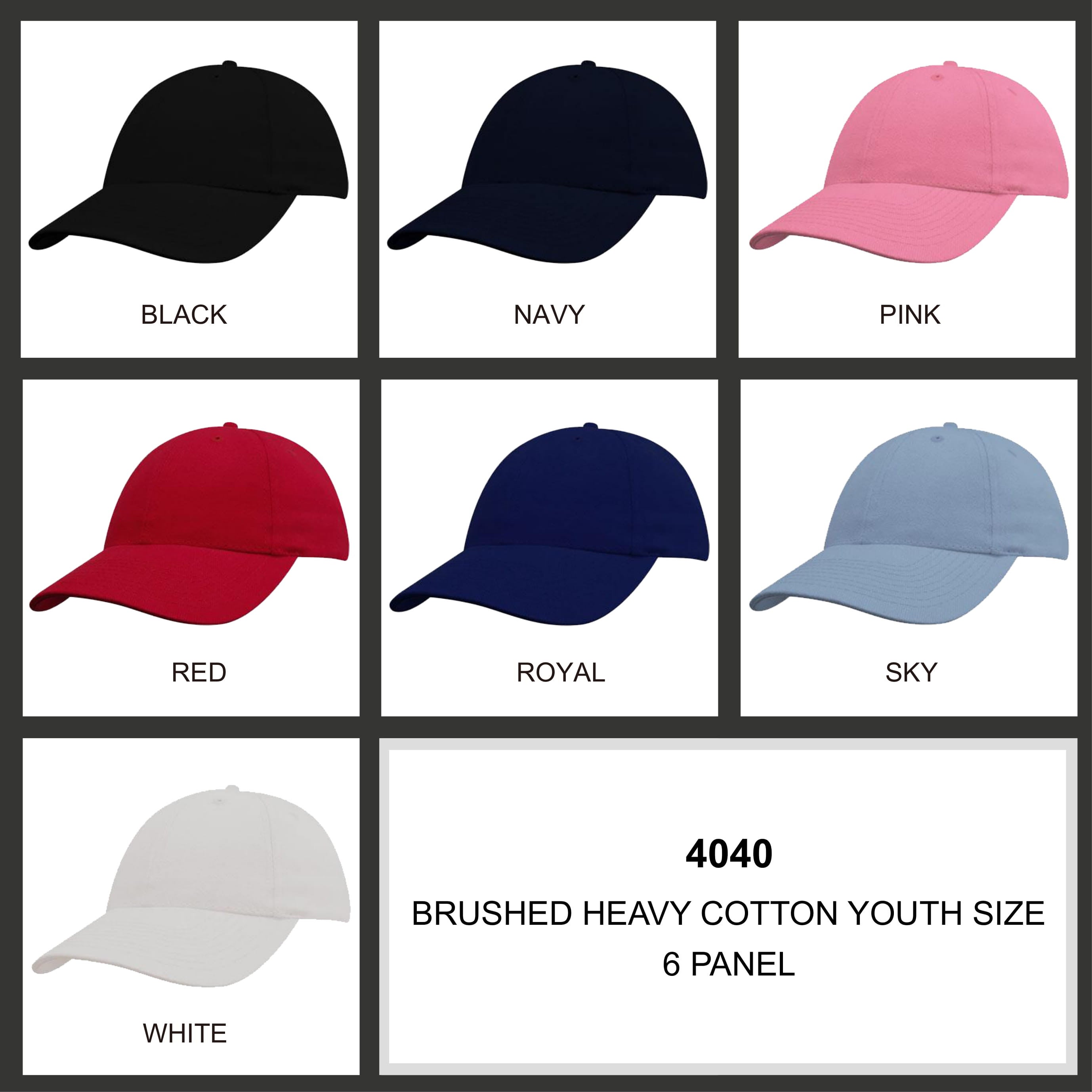 Brushed Heavy Cotton Youth Size Cap