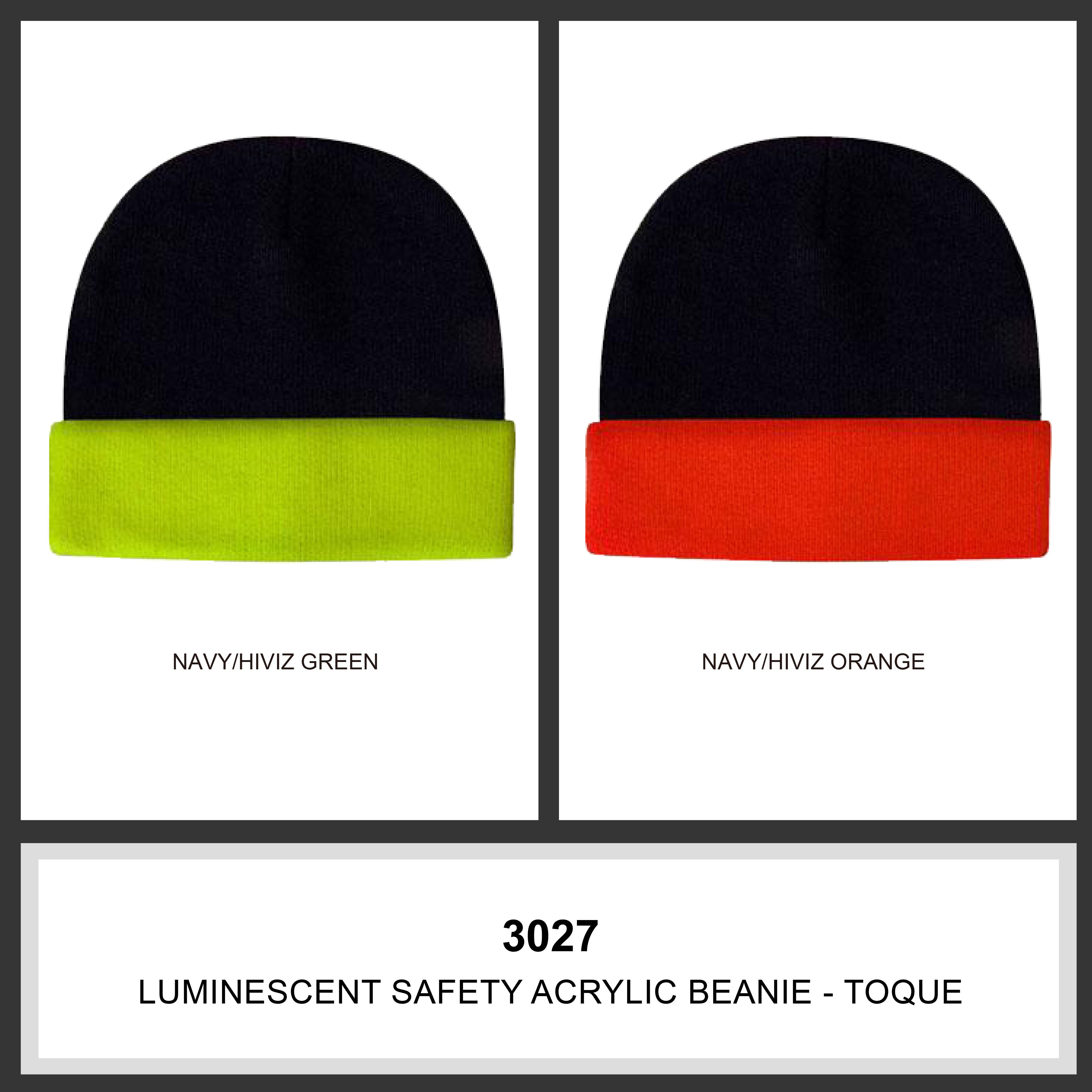 Luminescent Safety Acrylic Beanie - Toque