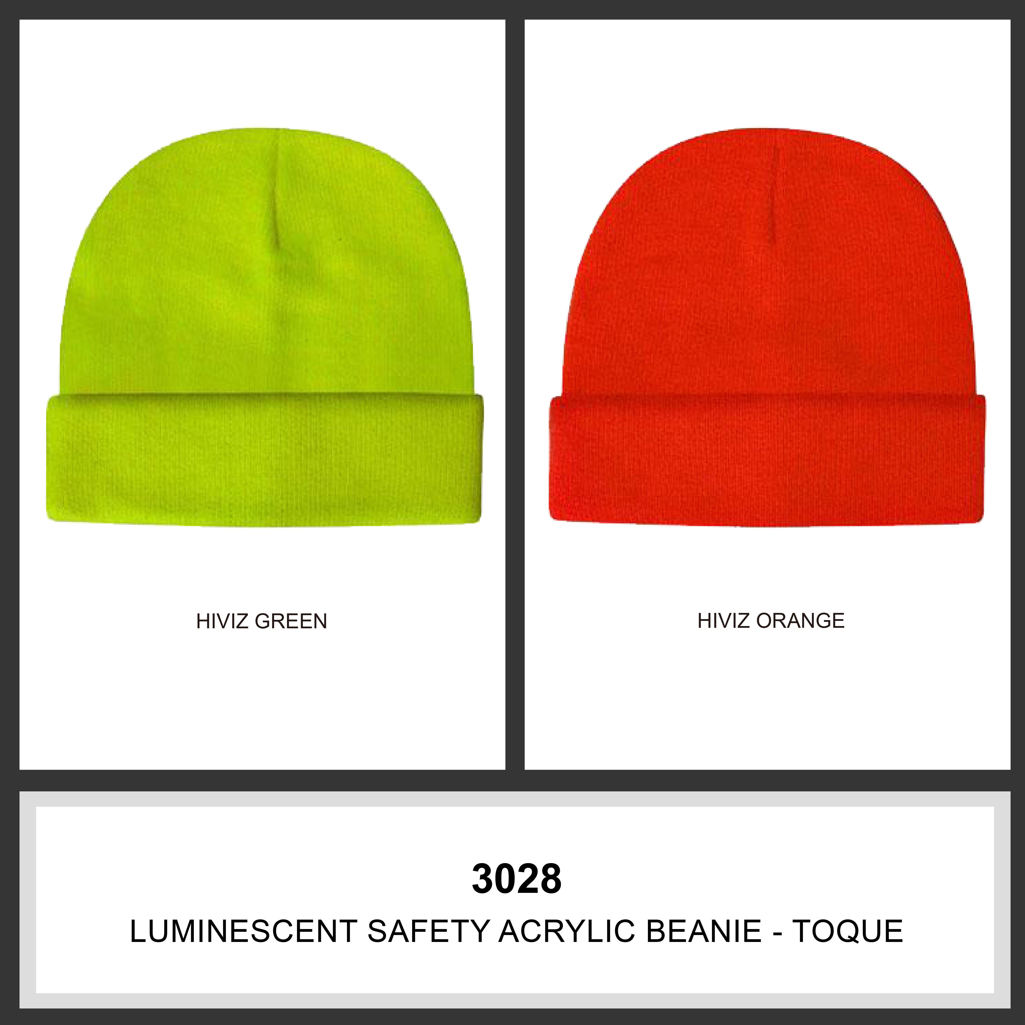 Luminescent Safety Acrylic Beanie - Toque