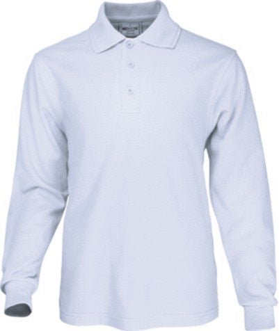 Bocini Long Sleeve Polo with Ribbed Cuff