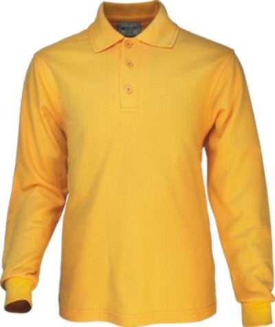 Bocini Long Sleeve Polo with Ribbed Cuff