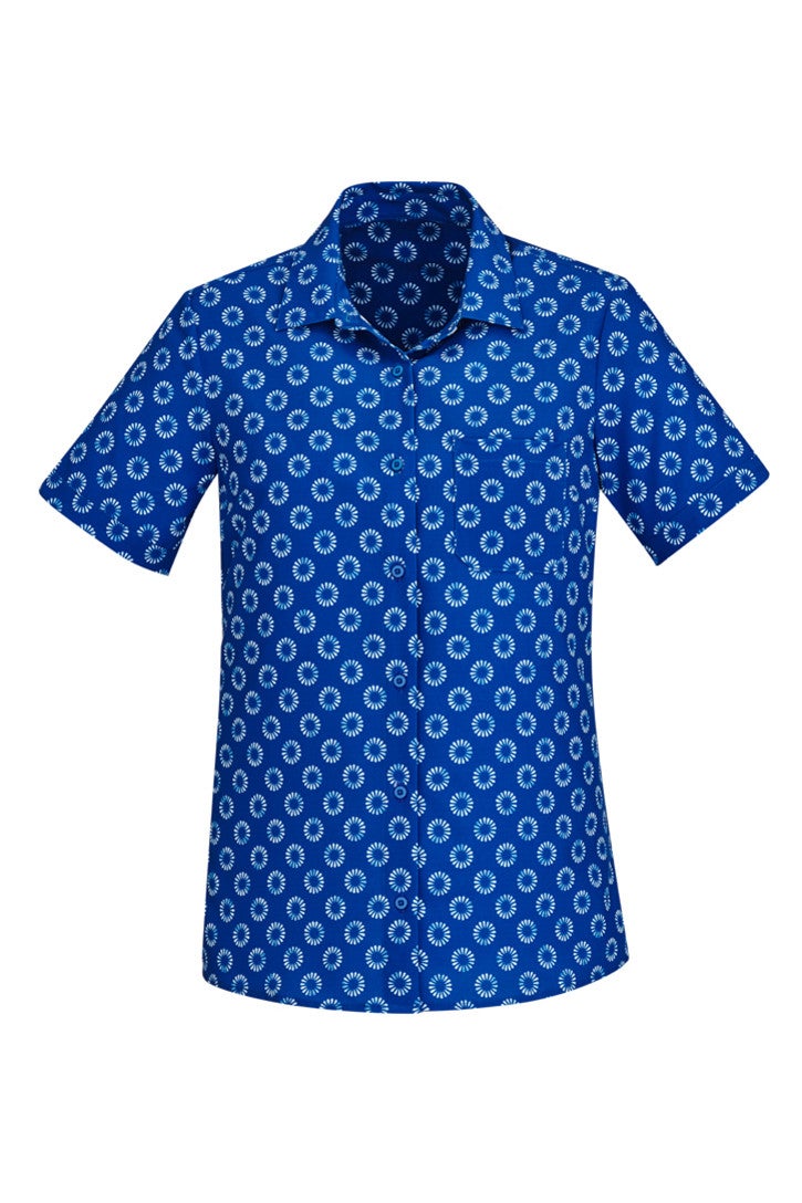 Women's Easy Stretch Daisy Print Short Sleeve Shirt