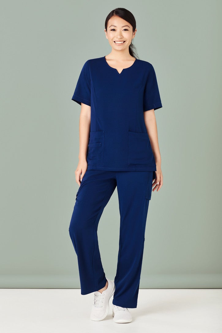 Womens Tailored Fit Round Neck Scrub Top