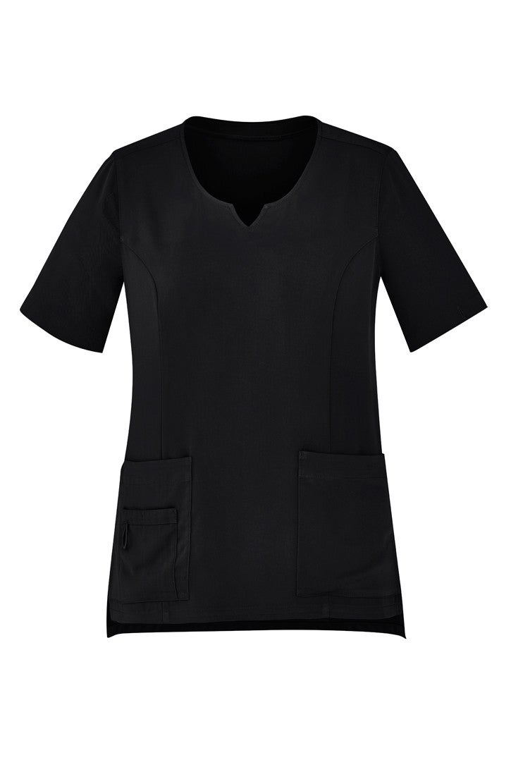 Womens Tailored Fit Round Neck Scrub Top