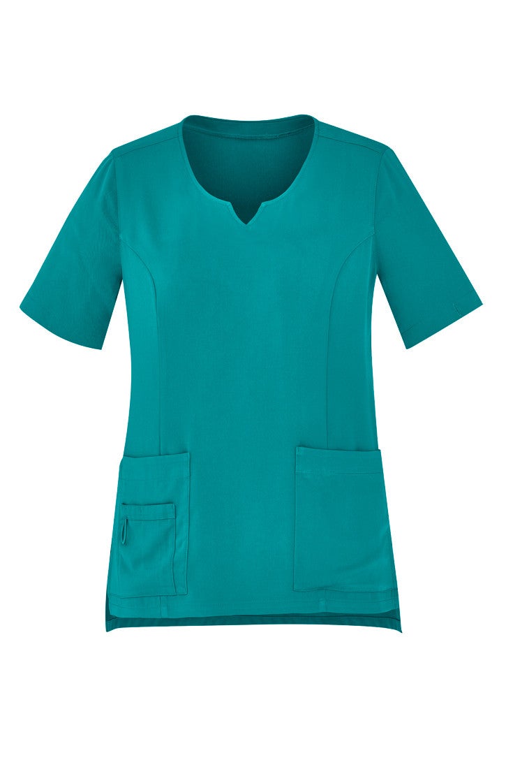 Womens Tailored Fit Round Neck Scrub Top