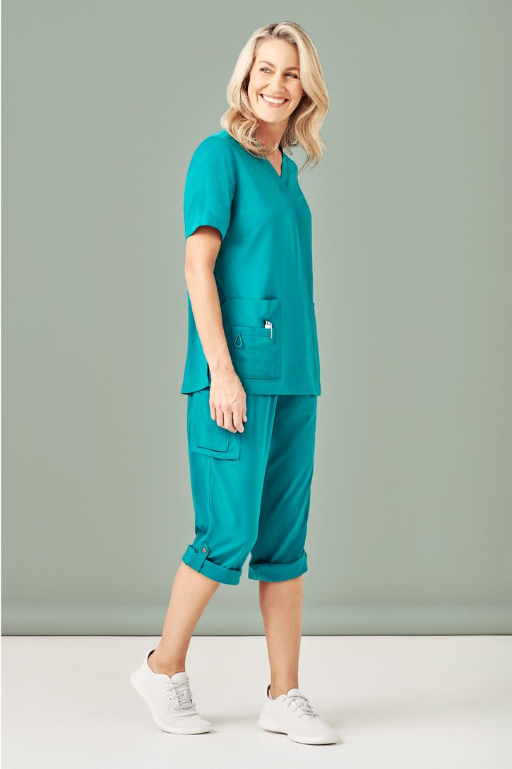 Womens Easy Fit V-Neck Scrub Top