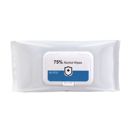 75% Alcohol Wet Wipes - 50PC Pack