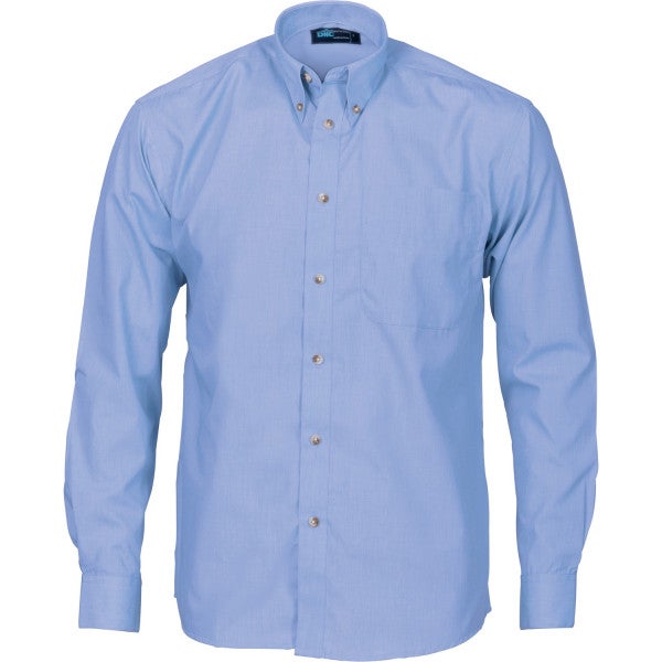 Custom Polyester Cotton Chambray Business Shirt