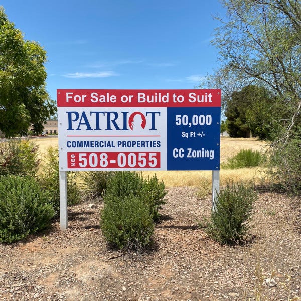 Patriot Commercial Properties post and panel sign