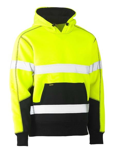 Taped Hi Vis Two Tone Fleece Pullover Hoodie