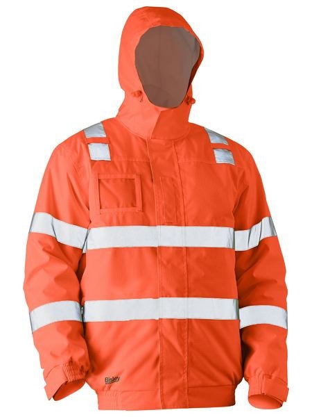 TAPED HI VIS WET WEATHER BOMBER JACKET