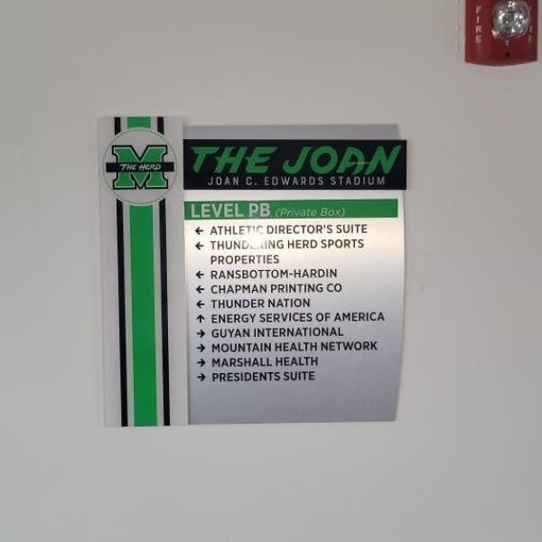 mu stadium directional signs