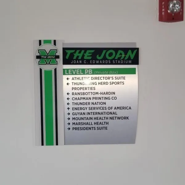 mu stadium directional signs