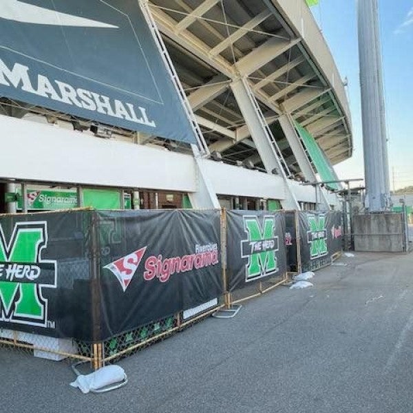 mu stadium mesh banners