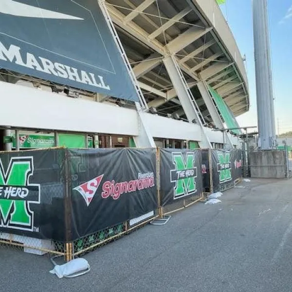 mu stadium mesh banners