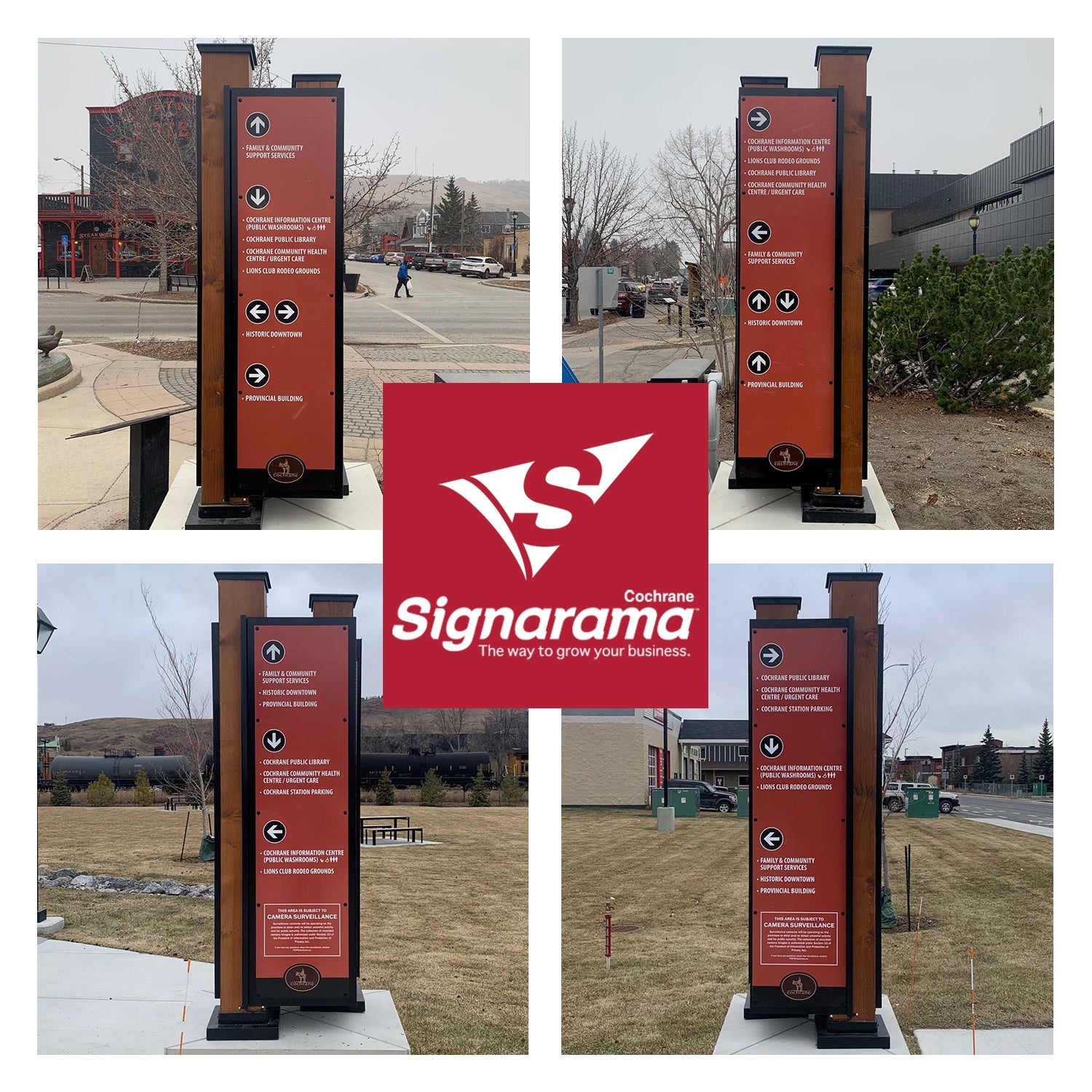Newly-Installed Monument Signs For the Town of Cochrane