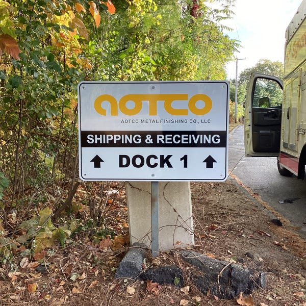 Aotco Metal Finishing Loading Dock Directional