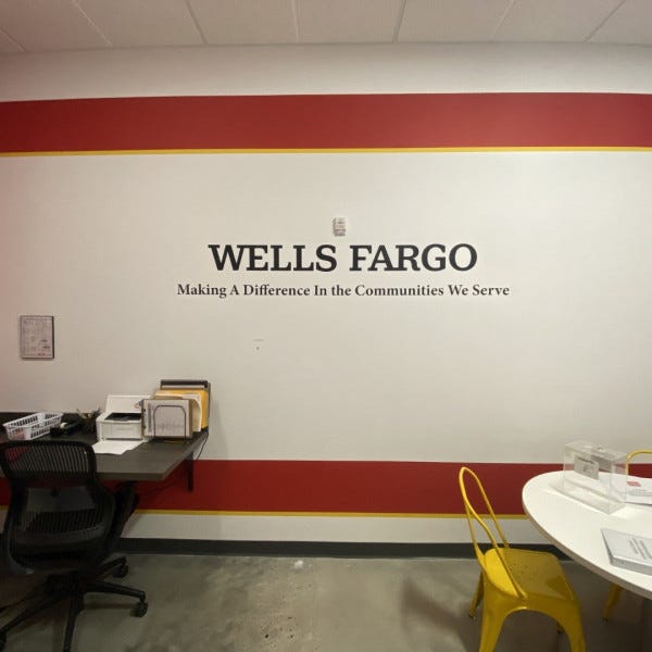 Wells Fargo wall vinyl 1