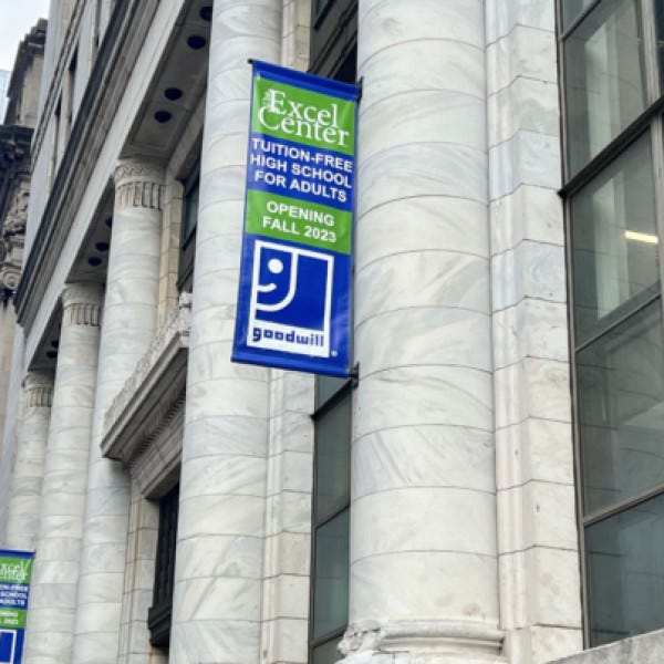 Goodwill pole banner