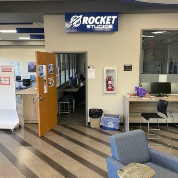 Central 301 Rocket Studio Light Box sign
