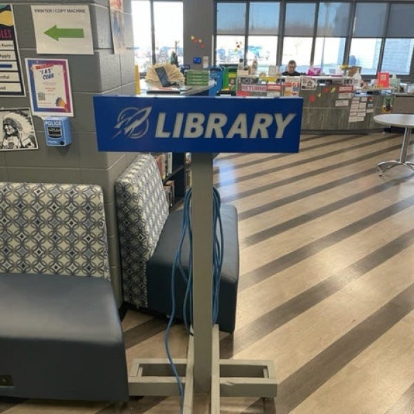 Central 301 Library Light Box sign