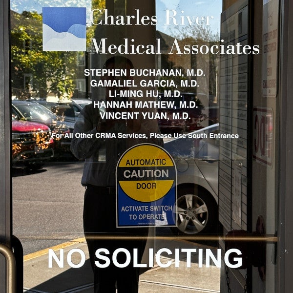 Charles River Medical door lettering Framingham MA