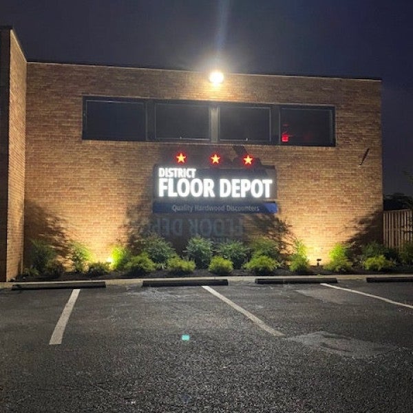 Building LED sign for District Floor Depot in Herndon, DC and Marlyland