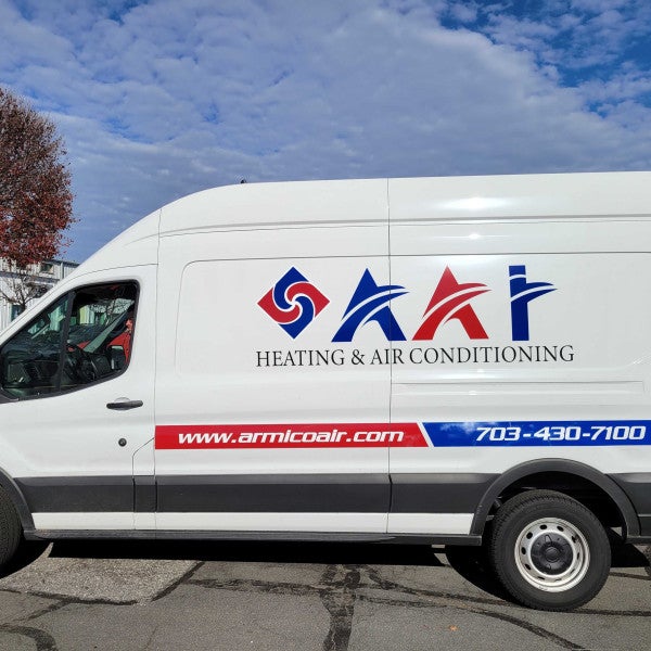 Vehicle Lettering Rebrand for HVAC company in Sterling