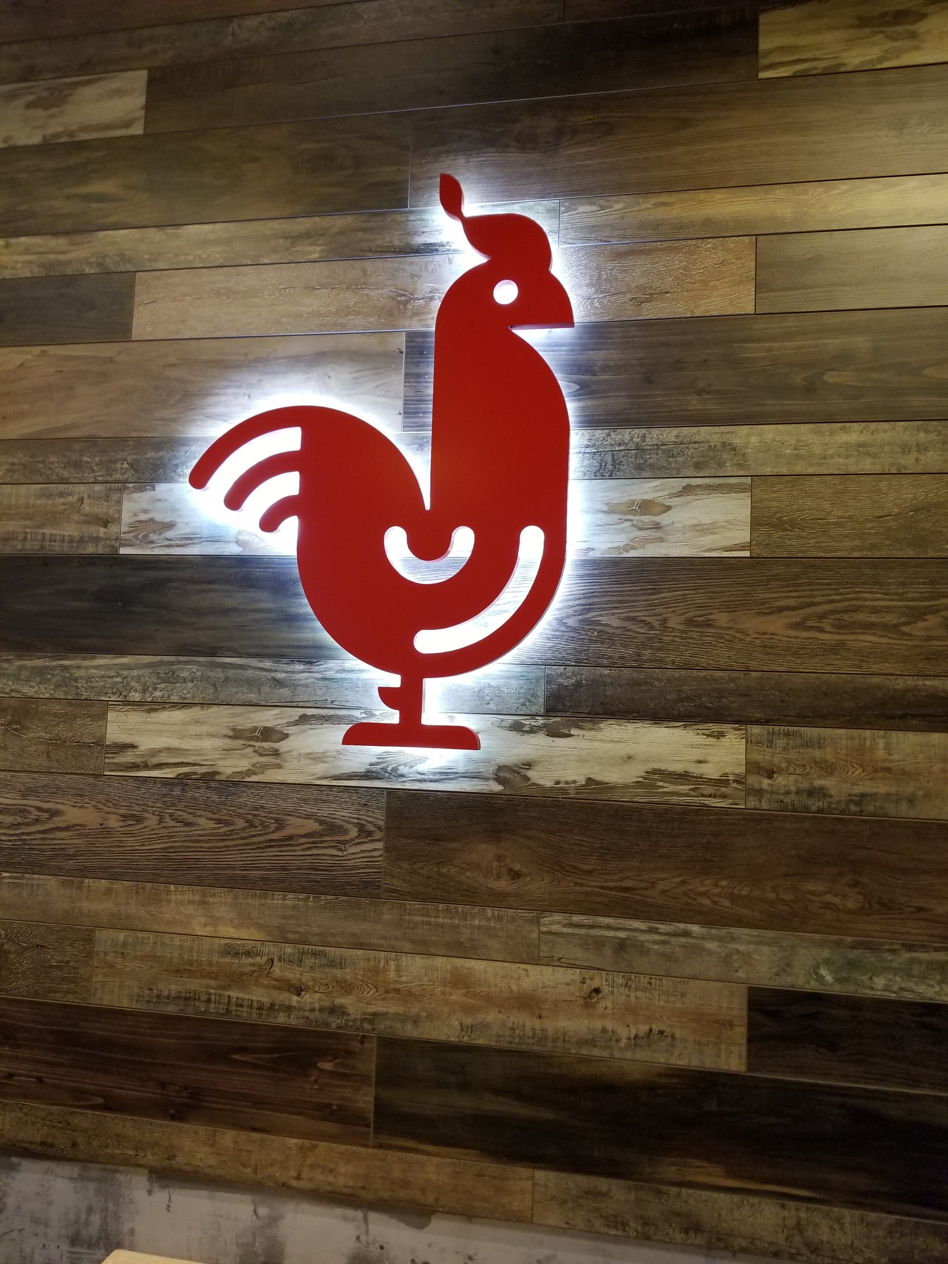 Viracocha - Acrylic Wall Sign • Illuminated Channel Letters • Acrylic Dividing Panel with cut vinyl decals • Interior Illuminated Logo Sign - Lehi, Orem, Provo, and Saratoga Springs