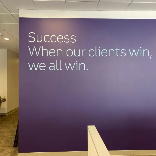 TRUIST interior wall wrap created and installed by Arcadia Signarama 602.954.4680