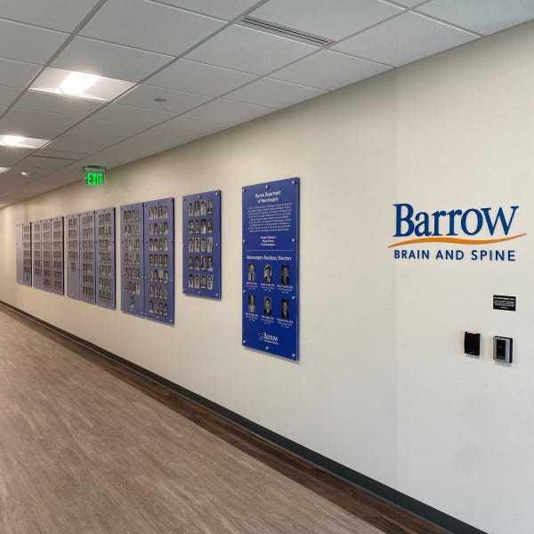 Barrow Brain and Spin interior wall signs created and installed by Arcadia Signarama call us at 602.954.4680 or online at http://www.ArcadiaSignarama.com