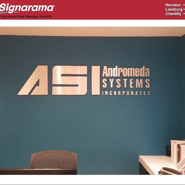 ASI Interior Dimensional Letters